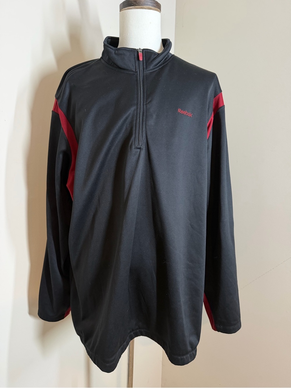 Reebok Golf Men’s Black Red 1/2 Zip - SZ 3XT - Long Sleeve Pullover